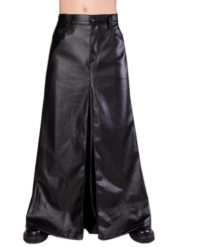 Black Pistol Men Skirt Leatherette black