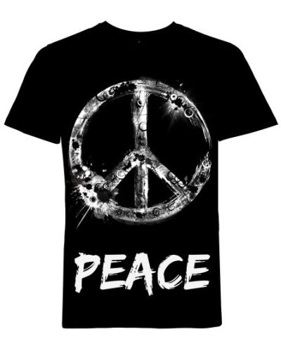 Mode Wichtig T-Shirt PEACE black