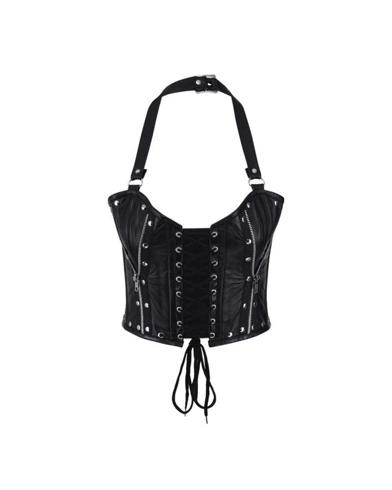 Aderlass Rockstar Corset Bustier Leather black