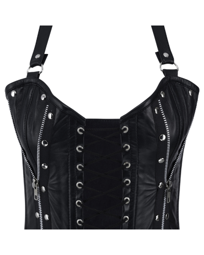 Aderlass Rockstar Corset Bustier Leather black