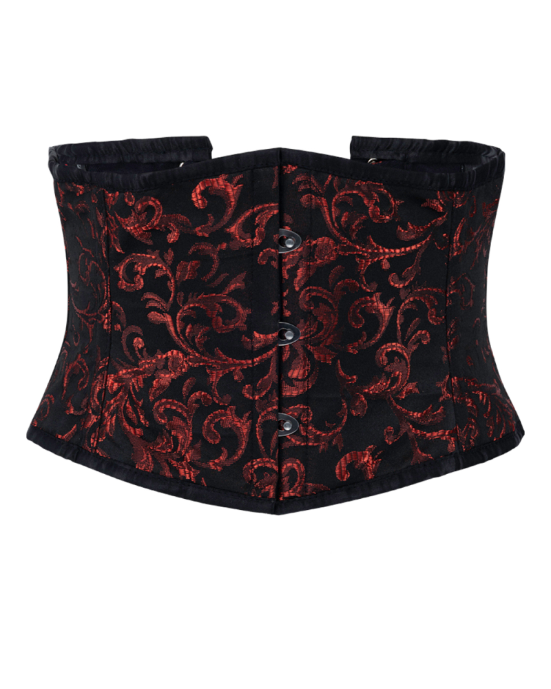 Aderlass Waist Corset Brocade black red
