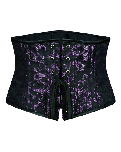 Aderlass Waist Corset Brocade Black-Purple