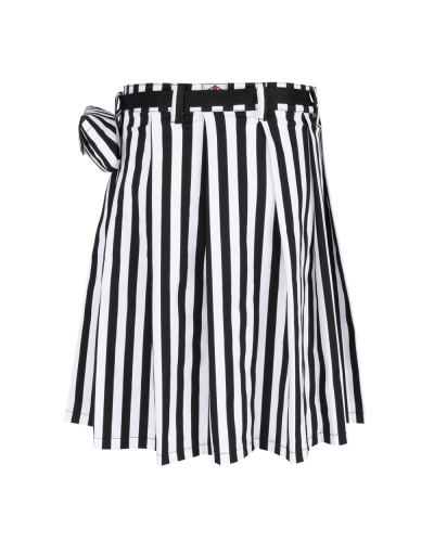 Black Pistol Short Kilt Stripe Black-and-white