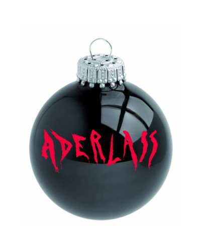 Aderlass Christbaumkugeln Set 4 Glaskugeln black