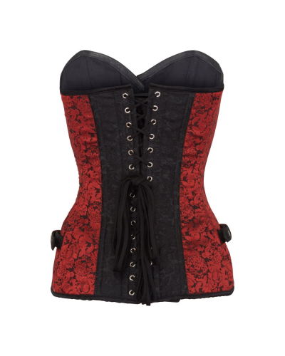 Aderlass Steampunk Corset Brocade red