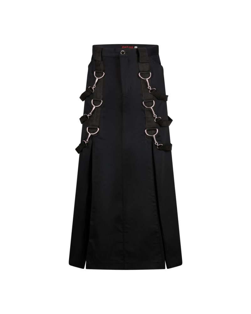 Aderlass Belt Skirt Denim black