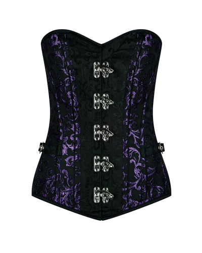 Aderlass Steampunk Corset Brocade Purple