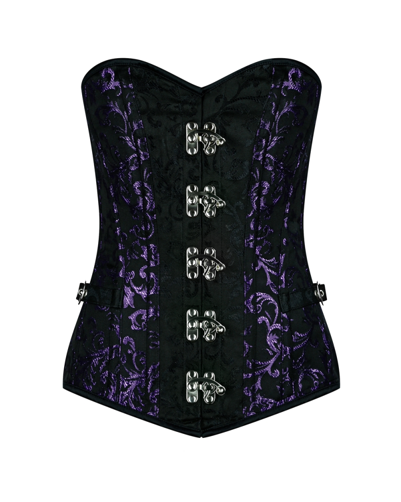 Aderlass Steampunk Corset Brocade Purple