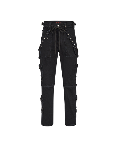 Aderlass Rivet Pants Washed Cotton black