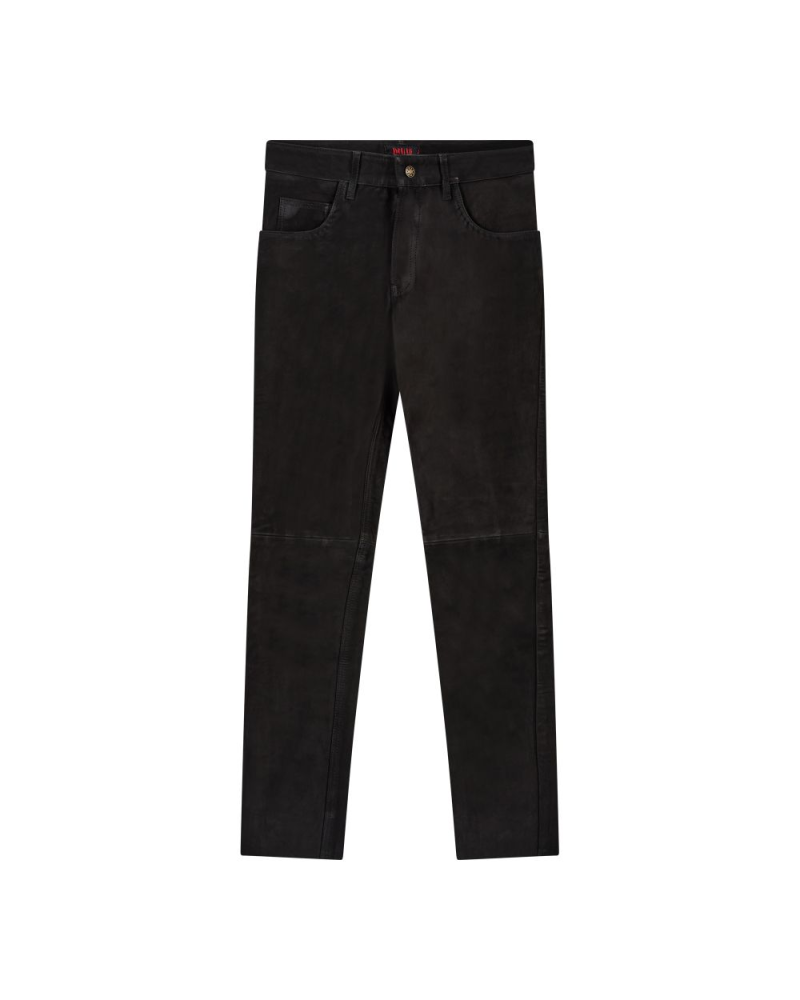 Aderlass Pants Nubuk Leather black
