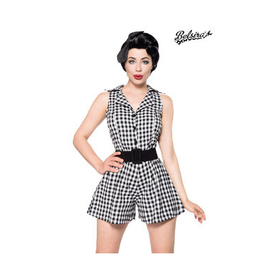 BELSIRA Retro-Jumpsuit schwarz/weiss