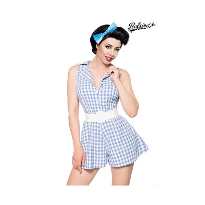 BELSIRA Retro-Jumpsuit blau/weiss
