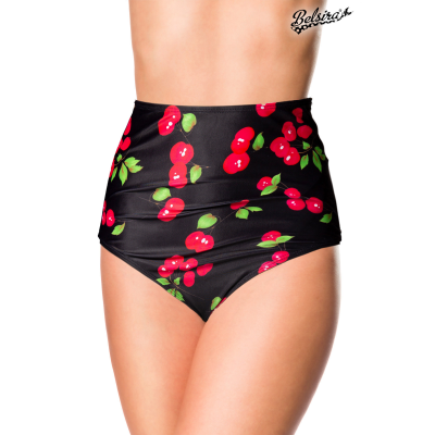 BELSIRA Badehöschen High Waist schwarz / pink