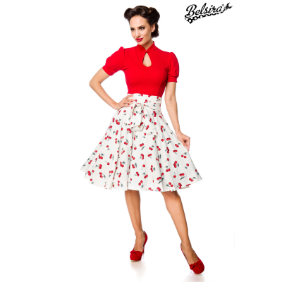 BELSIRA Rock mit Schluppe weiss/rot