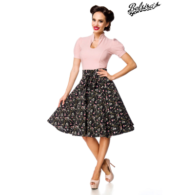 BELSIRA Rock mit Schluppe black / pink