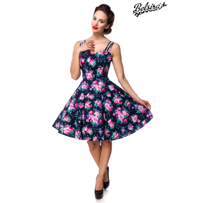 BELSIRA Retrokleid black red