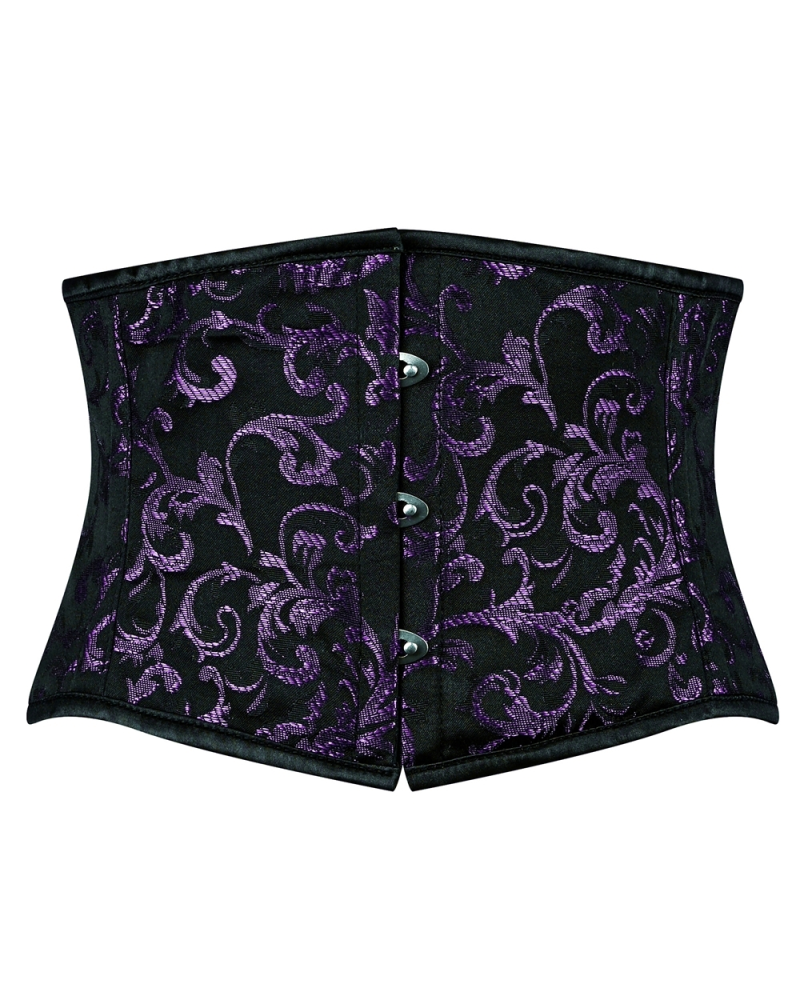 Aderlass Waist Corset Brocade Black-Purple