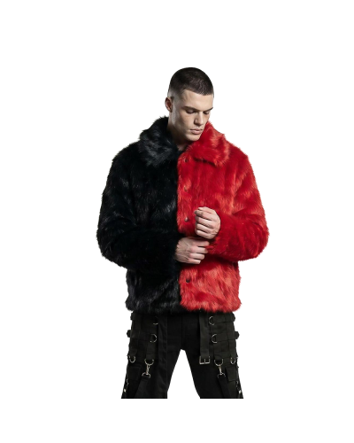 Aderlass Shadow Flame Jacket Fake Fur black red