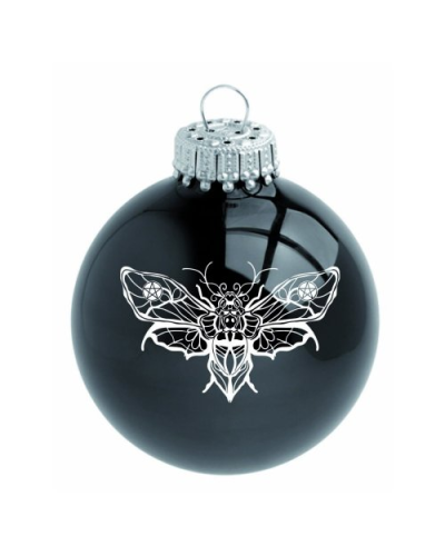 Aderlass Christbaumkugeln Set 4 Glaskugeln black