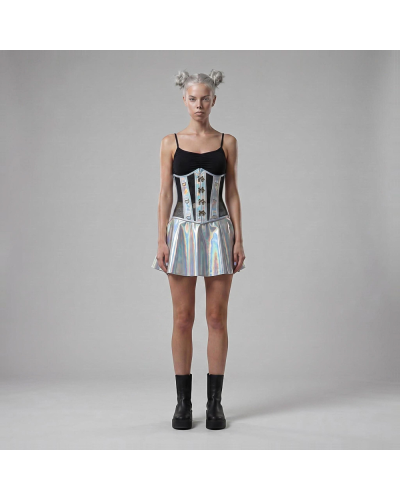 Aderlass Underbust Corset Holo Silver-Pink