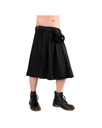 Black Pistol Short Kilt Denim black