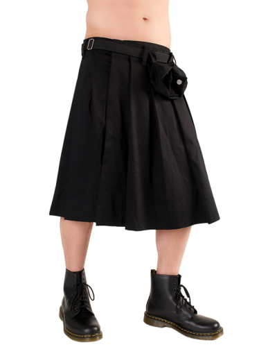 Black Pistol Short Kilt Denim black