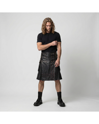 Aderlass Fight Kilt Leather black