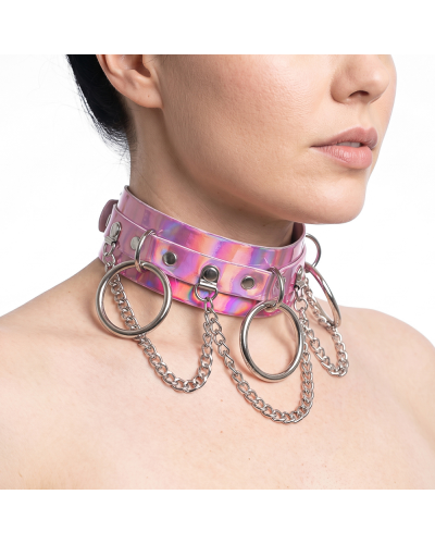 Lovesect Chain Choker Holo Pink