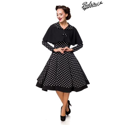 BELSIRA SWING-KLEID MIT CAPE schwarz