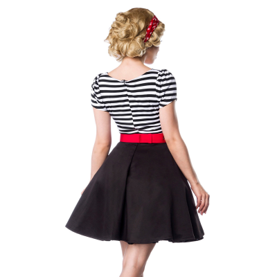 BELSIRA Jersey Kleid schwarz/weiss