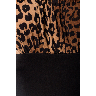 BELSIRA Vintage Pencil-Kleid leo/schwarz