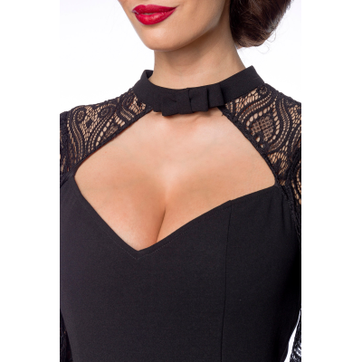 BELSIRA Longsleeve Spitzenkleid schwarz