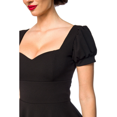 BELSIRA Kleid mit Puffärmeln schwarz