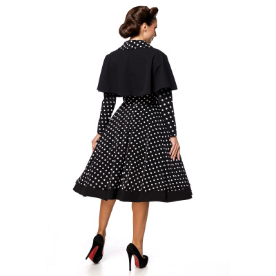 BELSIRA SWING-KLEID MIT CAPE schwarz