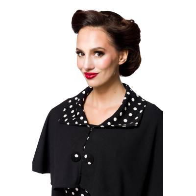 BELSIRA SWING-KLEID MIT CAPE schwarz