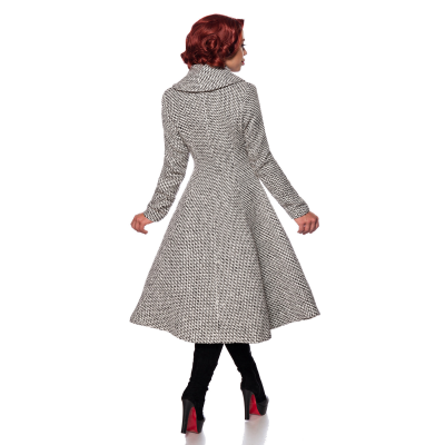 BELSIRA Belsira Premium Vintag-Mantel schwarz/weiss