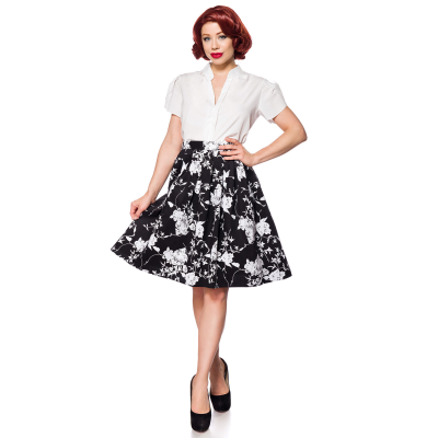 BELSIRA ausgestellter Vintage Rock schwarz/weiss