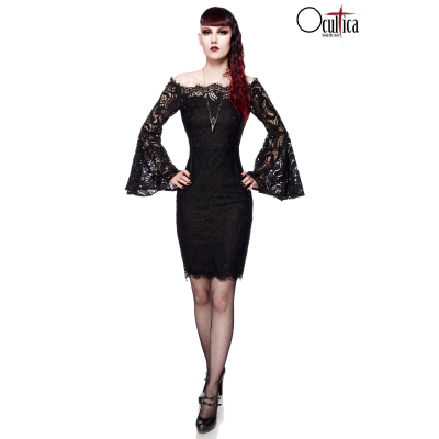 OCULTICA Spitzenkleid black