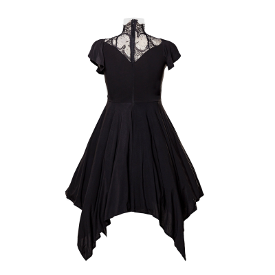OCULTICA Kleid mit Spitzeneinsatz schwarz