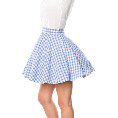 BELSIRA kurzer Swing-Rock blau/weiss