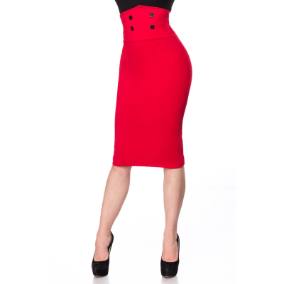 BELSIRA Bleistiftrock red